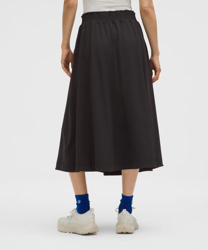 Lululemon Stretch Woven Ruffle-Waist Midi Skirt