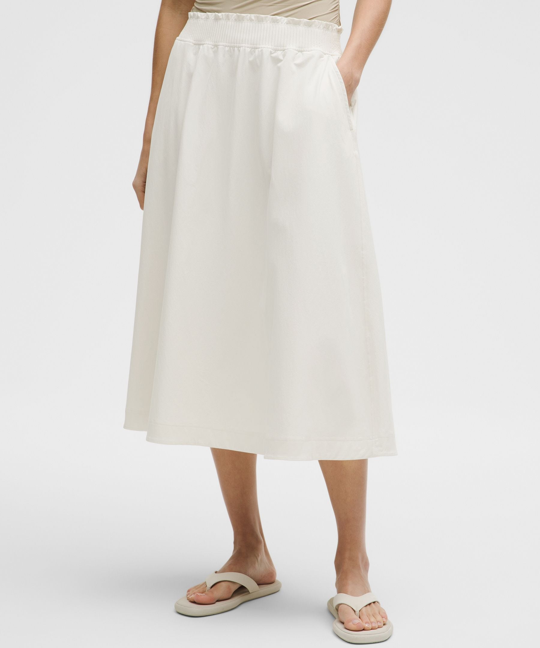 Lululemon Stretch Woven Ruffle-Waist Midi Skirt