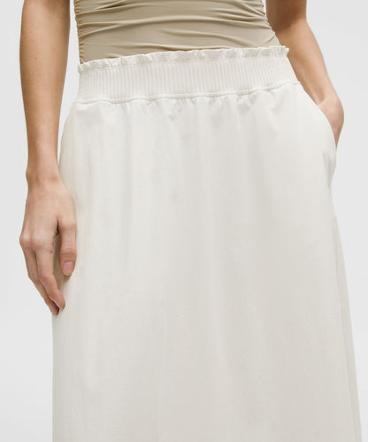 Lululemon Stretch Woven Ruffle-Waist Midi Skirt