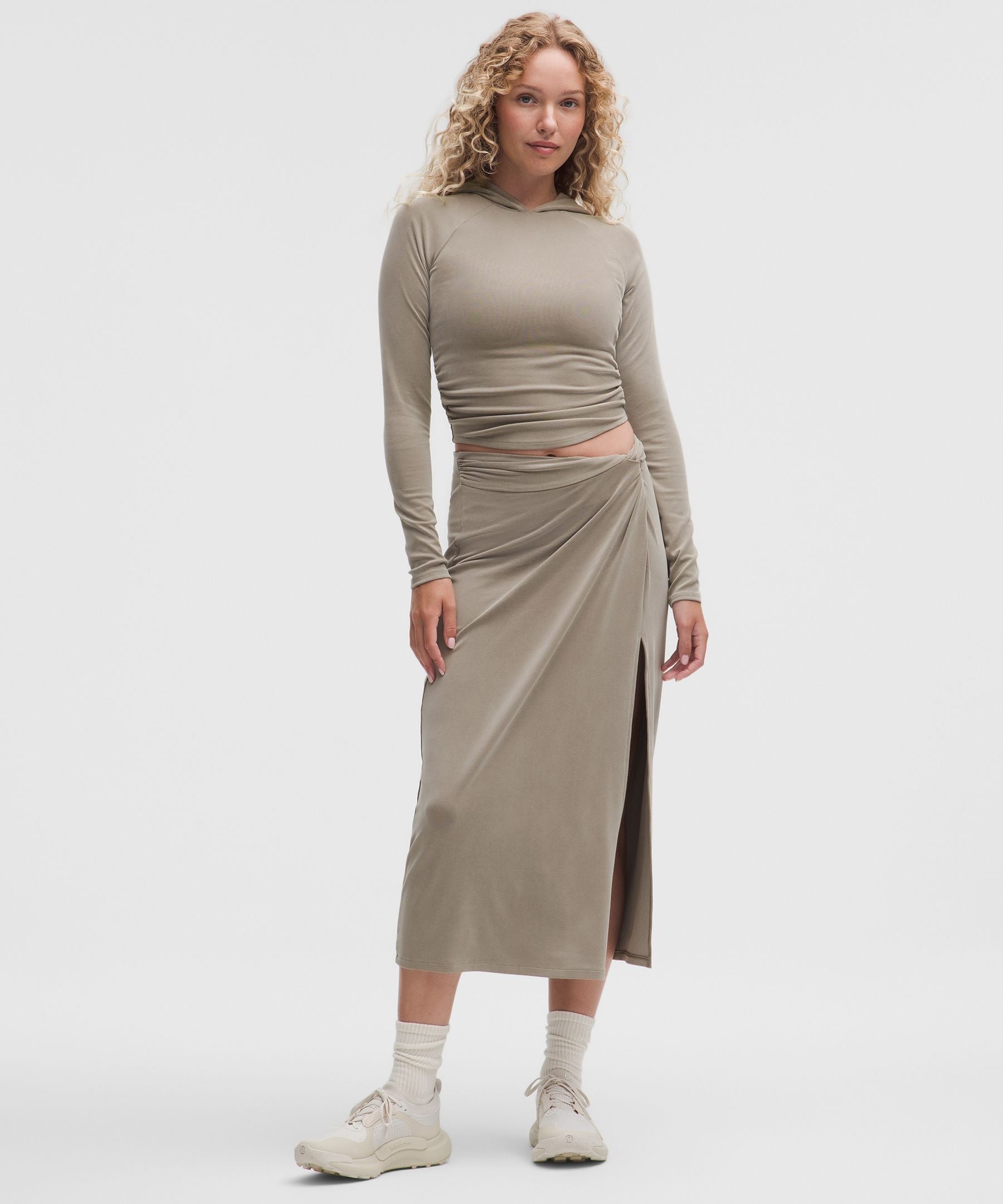 Lululemon Drapey Softstreme Midi Skirt