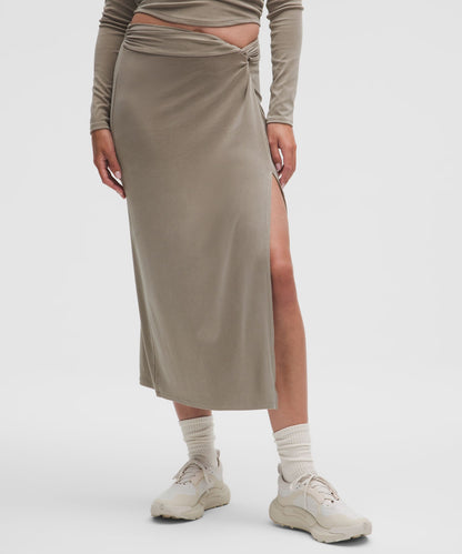 Lululemon Drapey Softstreme Midi Skirt