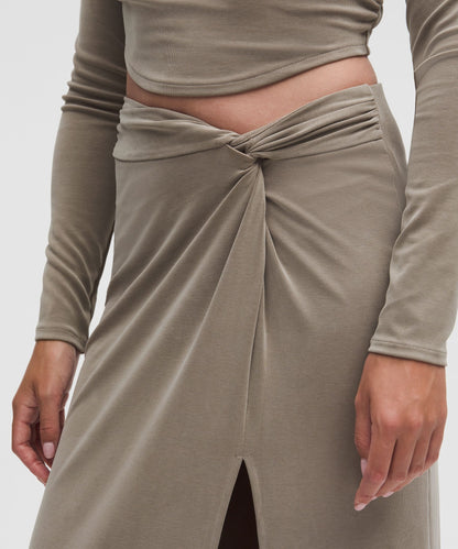 Lululemon Drapey Softstreme Midi Skirt
