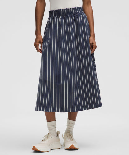 Lululemon Stretch Woven Ruffle-Waist Midi Skirt