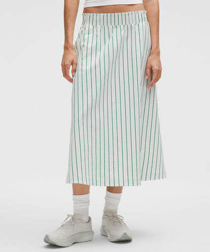 Lululemon Stretch Woven Ruffle-Waist Midi Skirt