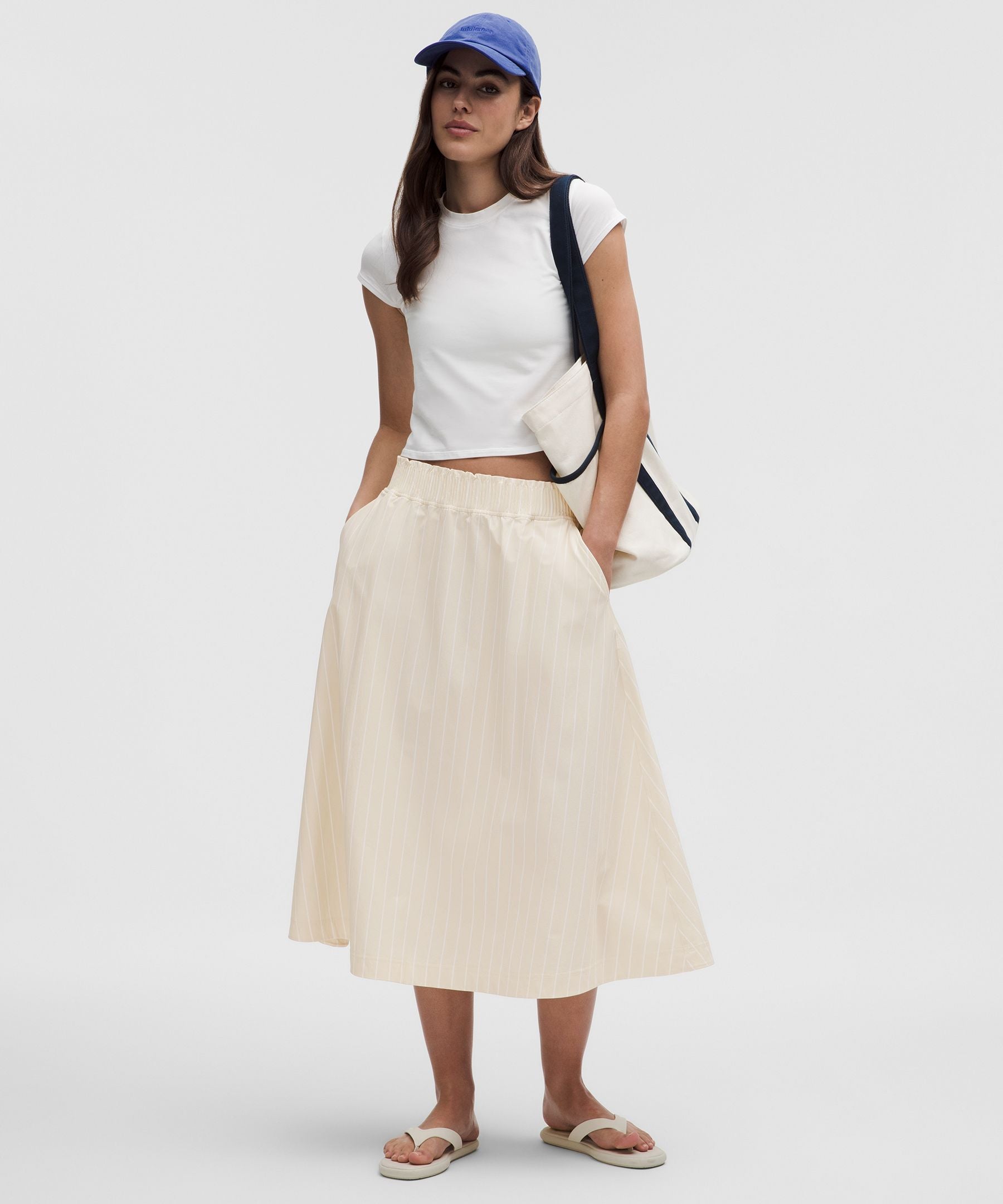 Lululemon Stretch Woven Ruffle-Waist Midi Skirt