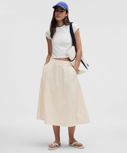 Lululemon Stretch Woven Ruffle-Waist Midi Skirt