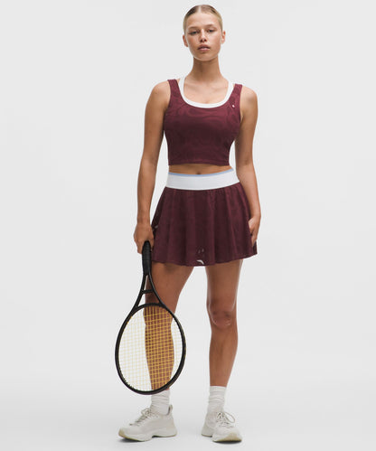 Lululemon Paisley-Mesh High-Rise Tennis Skirt
