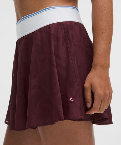 Lululemon Paisley-Mesh High-Rise Tennis Skirt
