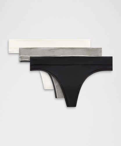 Lululemon UnderEase Mid-Rise Thong Underwear *3 Pack