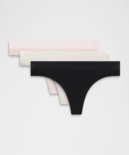 Lululemon UnderEase Mid-Rise Thong Underwear *3 Pack