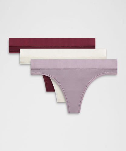 Lululemon UnderEase Mid-Rise Thong Underwear *3 Pack