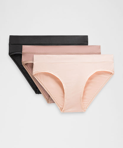 Lululemon UnderEase Mid-Rise Bikini Underwear *3 Pack