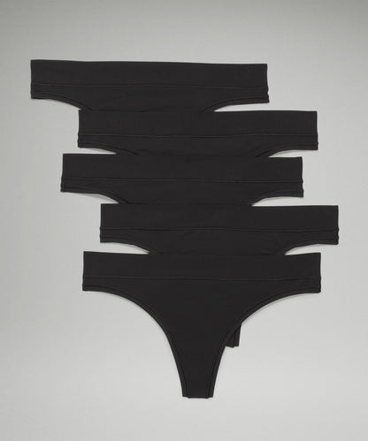 Lululemon UnderEase Mid-Rise Thong Underwear *5 Pack