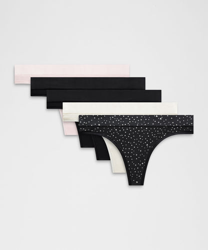 Lululemon UnderEase Mid-Rise Thong Underwear *5 Pack