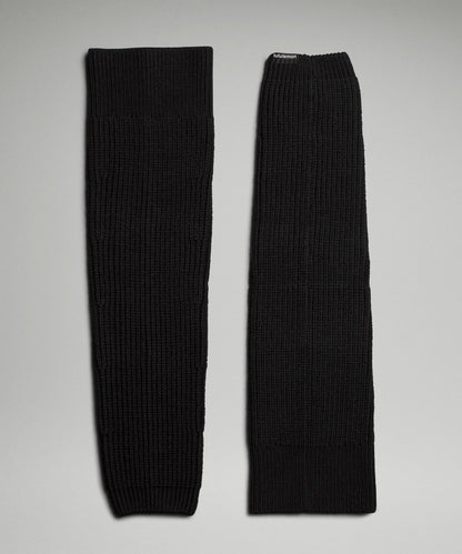 Lululemon Women's Ribbed Knit Merino Wool-Blend Leg Warmer Black