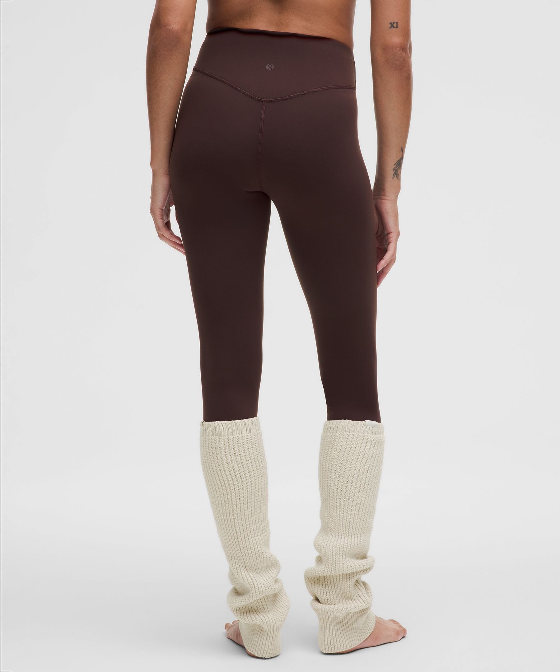Lululemon Women's Ribbed Knit Merino Wool-Blend Leg Warmer Heathered Bone