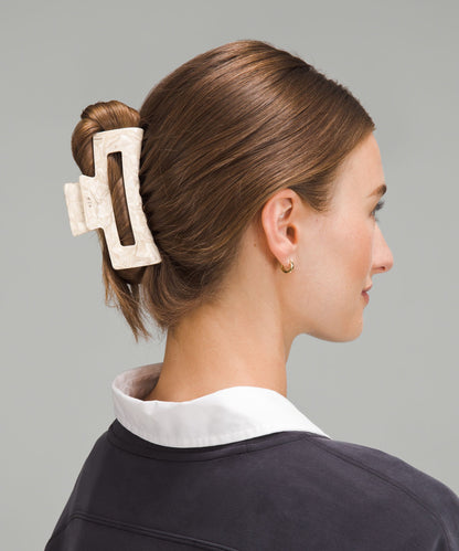 Lululemon Extra Large Claw Hair Clip Light Ivory/White