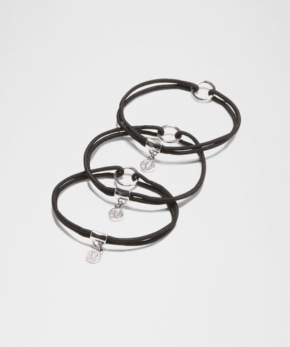 Lululemon Logo Bead Hair Ties *3 Pack