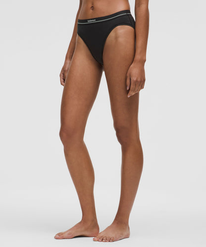Lululemon Stretch Cotton Ribbed Logo Super-High-Rise Bikini Underwear