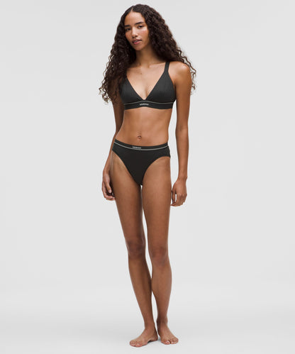 Lululemon Stretch Cotton Ribbed Logo Super-High-Rise Bikini Underwear