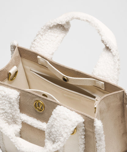 Lululemon Boxy Mini Tote Bag 4.5L *Faux Shearling Trims