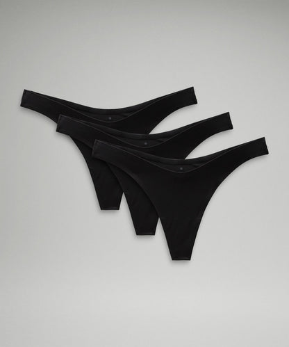 Lululemon Wundermost Ultra-Soft Nulu Dipped-Waist Thong Underwear *3 Pack