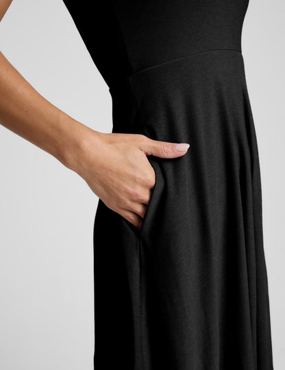 Beyond Yoga Featherweight At The Ready Square Neck Midi Dress Women's