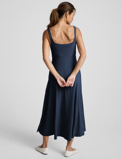 Beyond Yoga Featherweight At The Ready Square Neck Midi Dress Women's