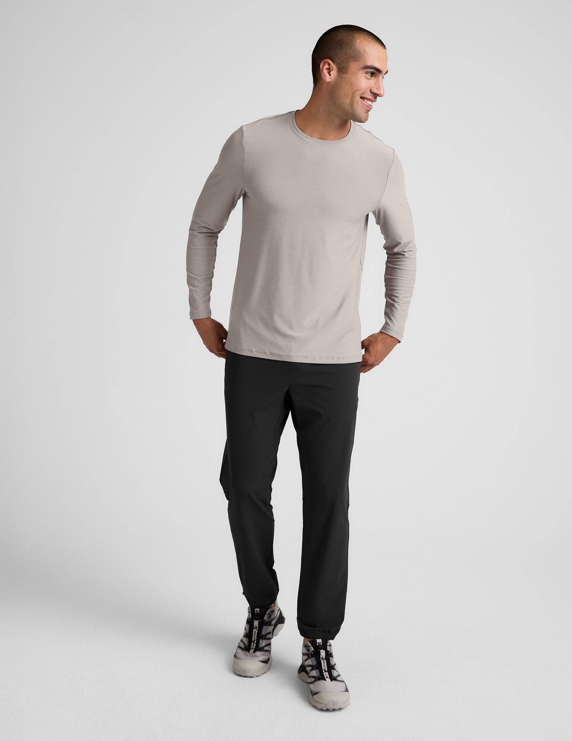 Beyond Yoga Always Beyond Mens Long Sleeve Crew 20