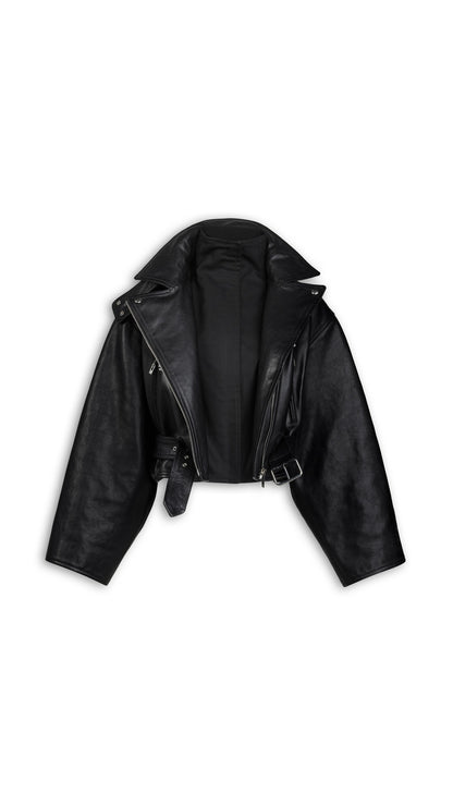 Alaïa Layered Leather Biker Jacket