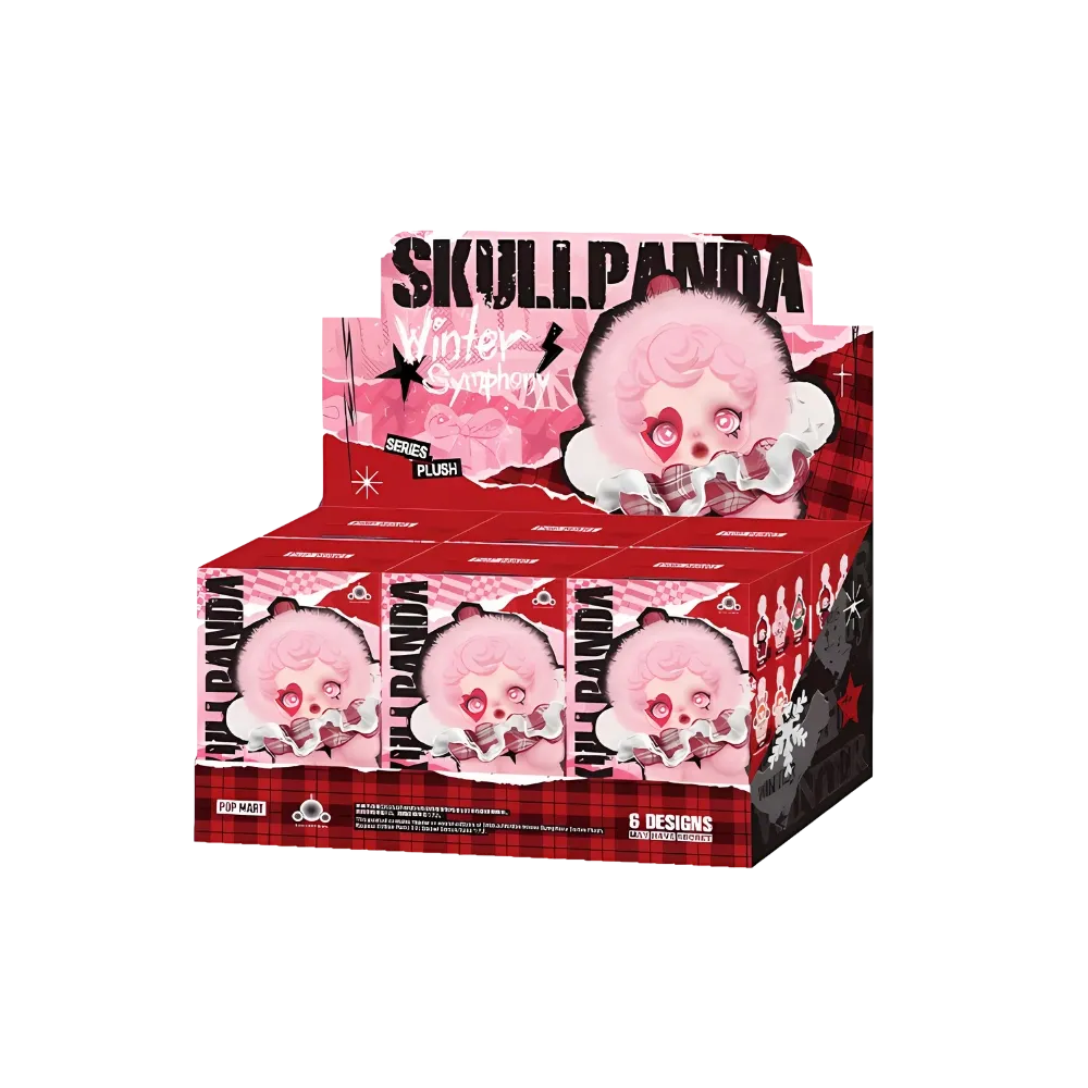Pop Mart SKULLPANDA Winter Symphony Series Vinyl Face Plush Pendant Sealed Case - 6 Blind Box Pack of 6