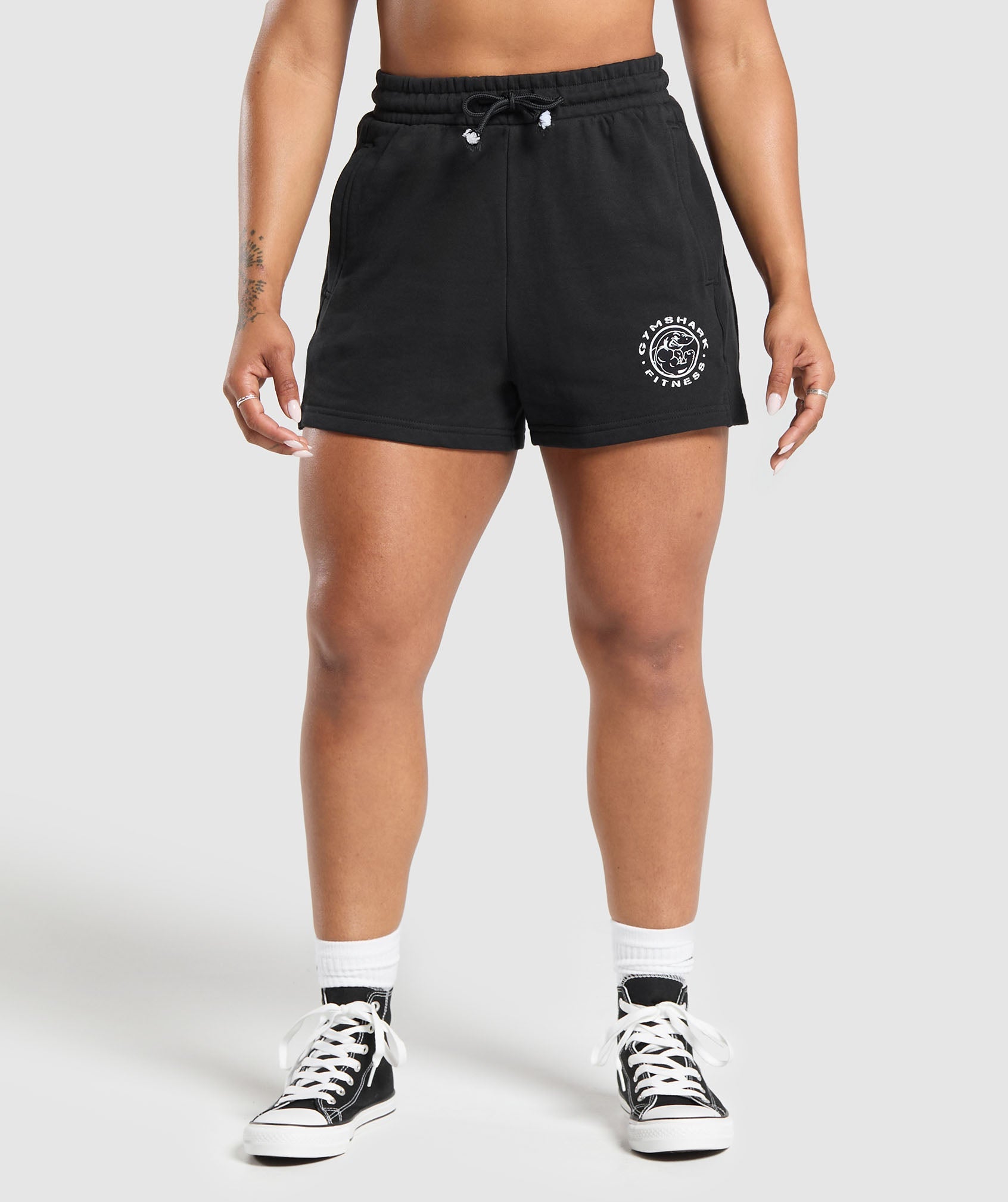 Women's Gymshark Legacy Cotton Shorts Black