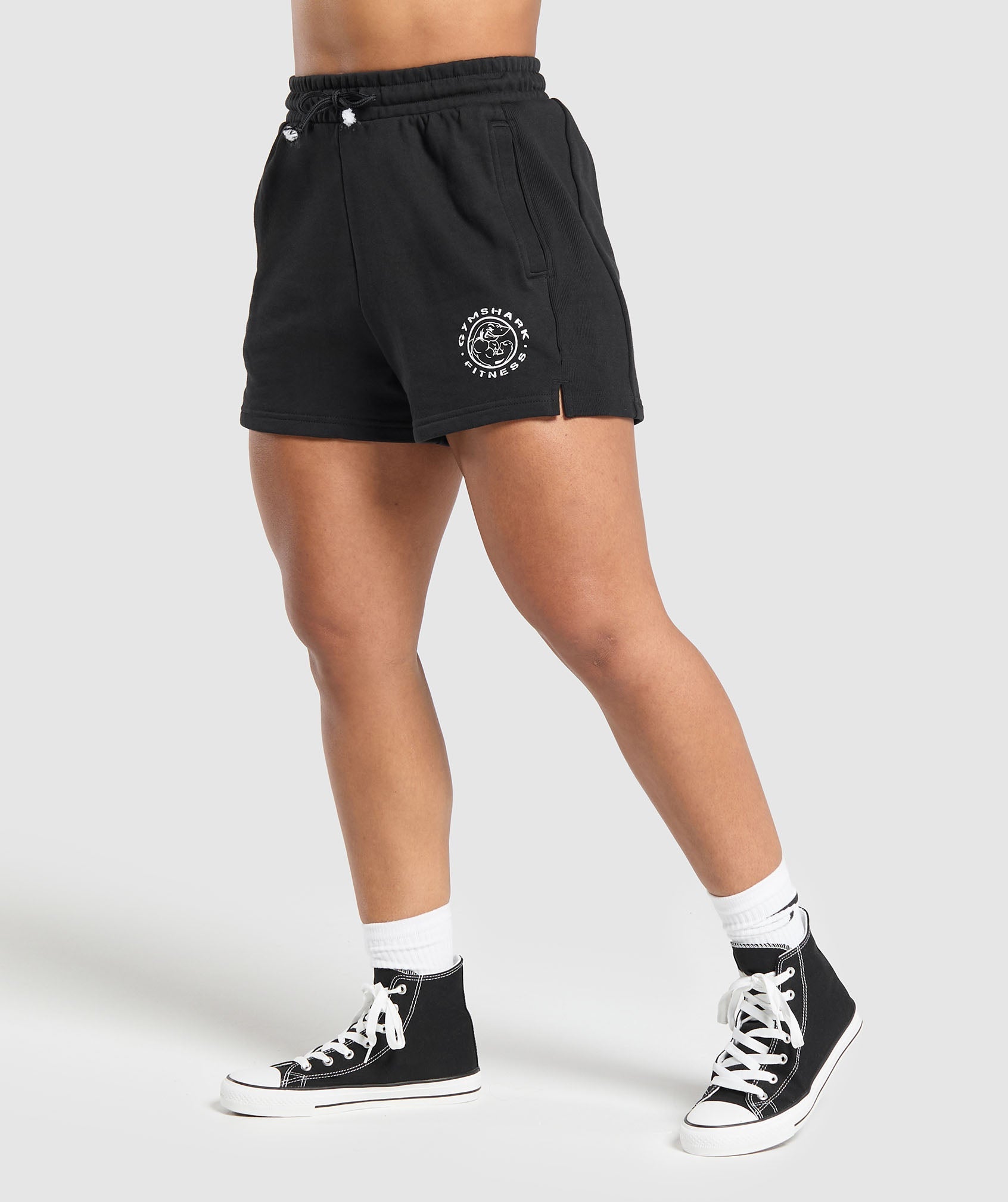 Women's Gymshark Legacy Cotton Shorts Black
