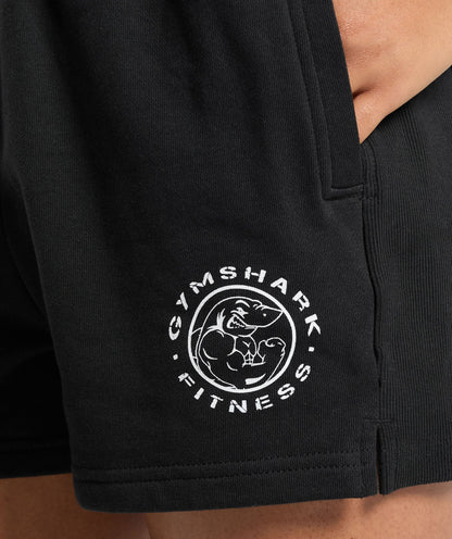 Women's Gymshark Legacy Cotton Shorts Black