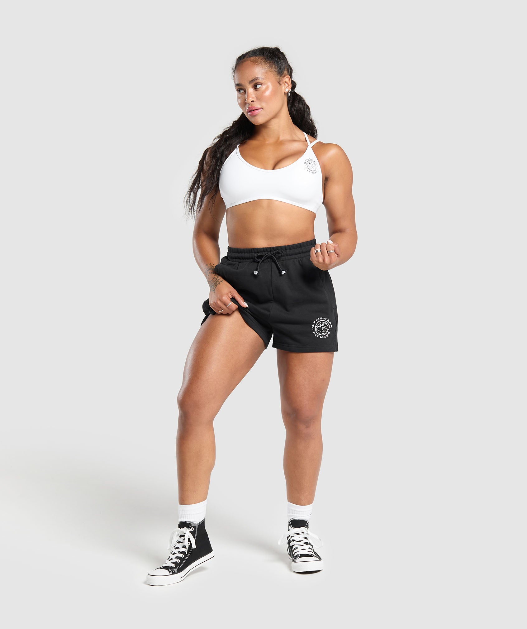 Women's Gymshark Legacy Cotton Shorts Black