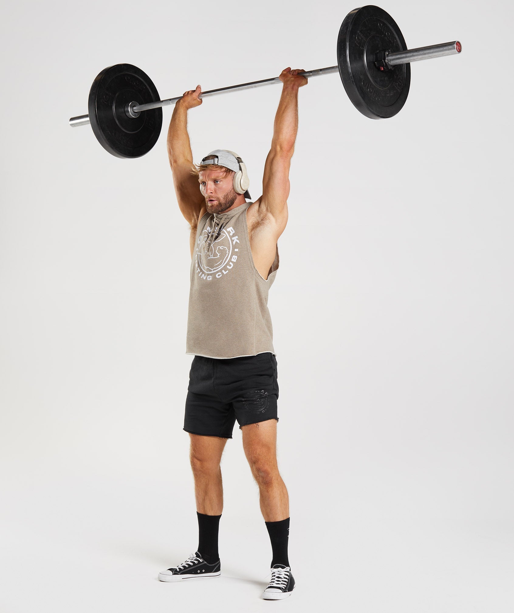 Gymshark Legacy Drop Arm Hoodie Limestone Marl