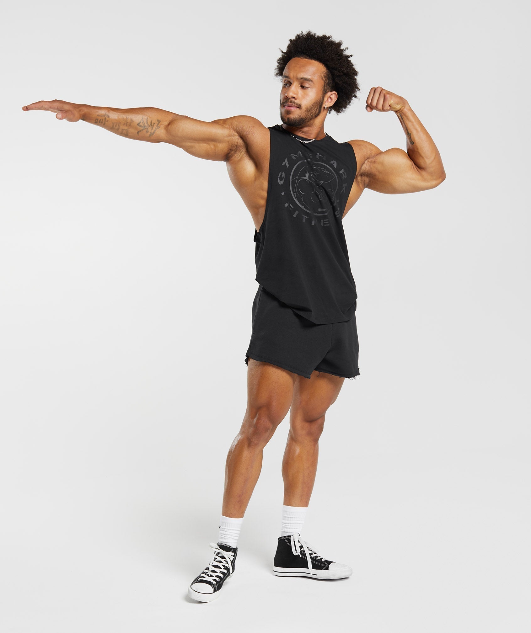 Gymshark Legacy Drop Arm Tank Black