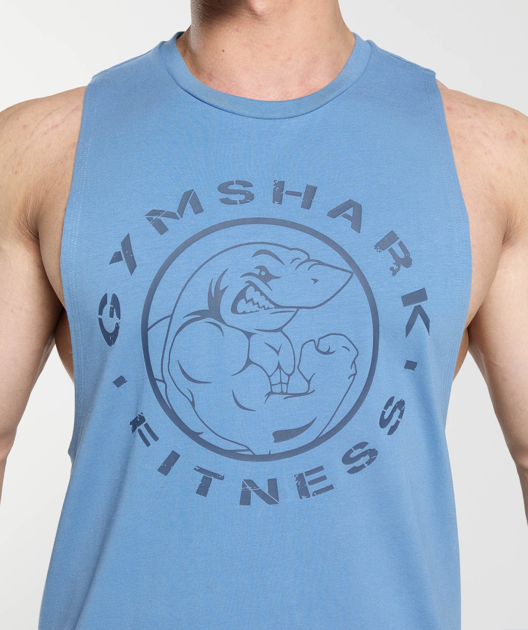 Gymshark Legacy Drop Arm Tank Classic Blue