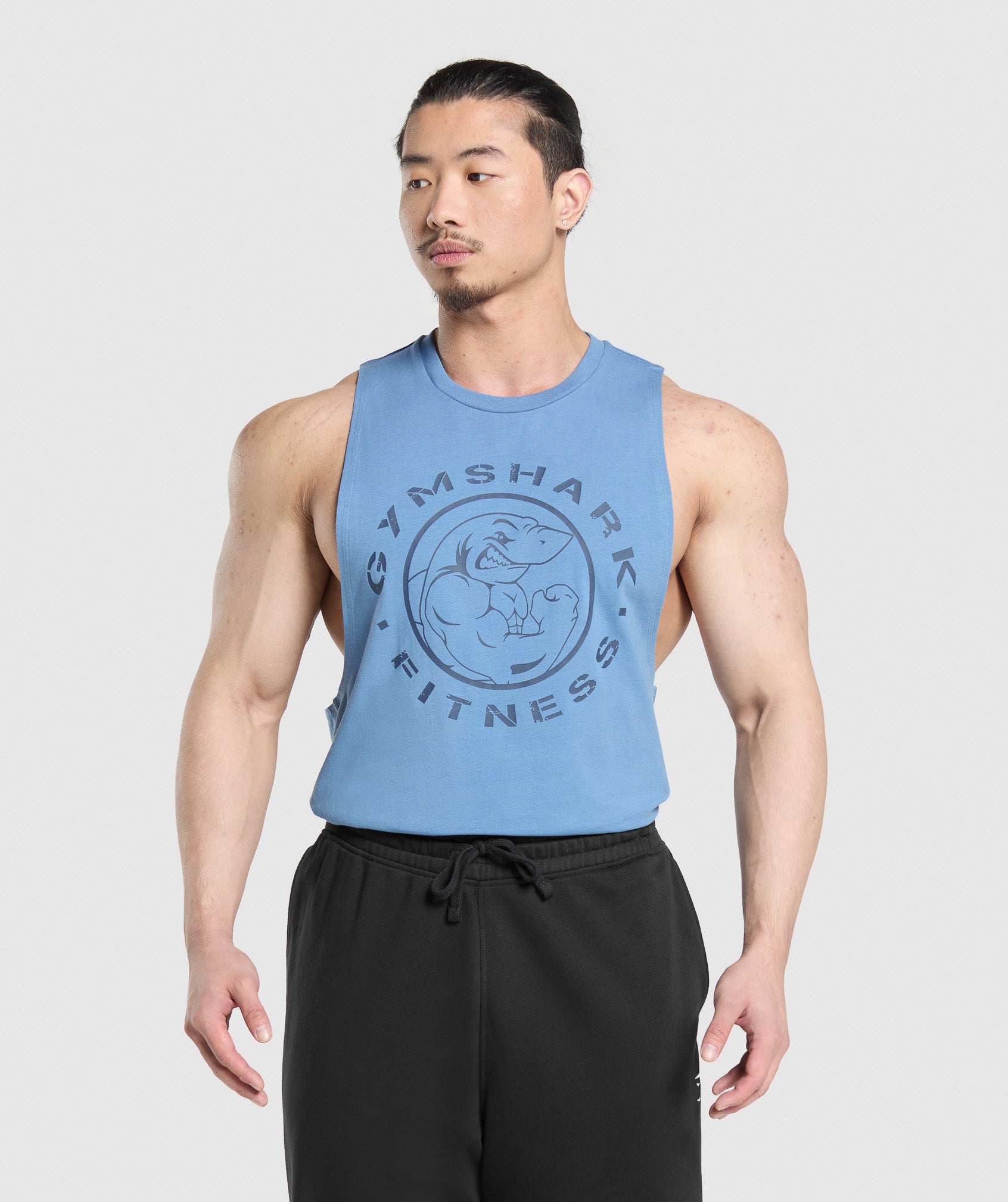 Gymshark Legacy Drop Arm Tank Classic Blue