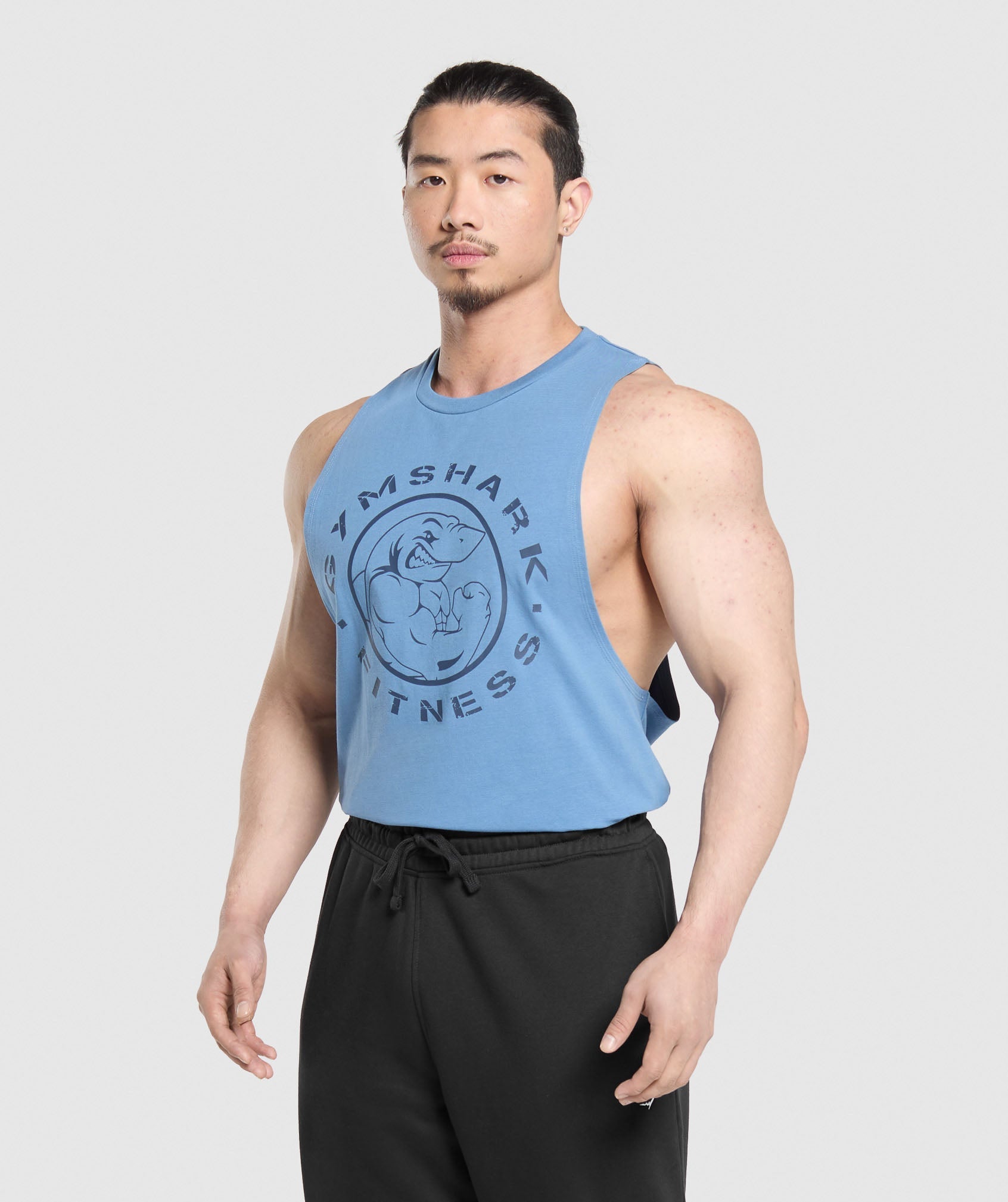 Gymshark Legacy Drop Arm Tank Classic Blue