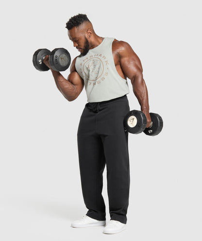 Gymshark Legacy Drop Arm Tank Stone Grey