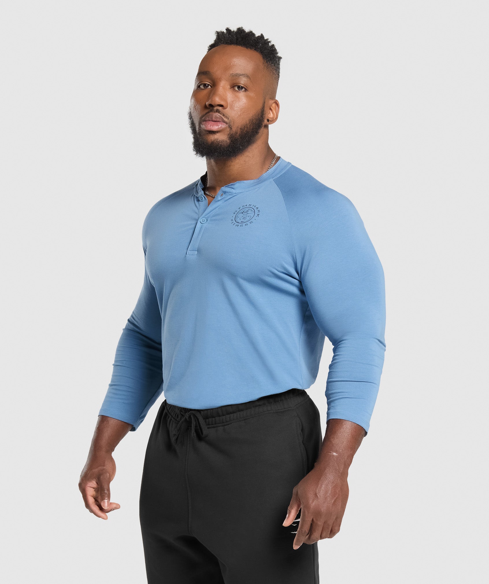 Gymshark Legacy Henley Classic Blue