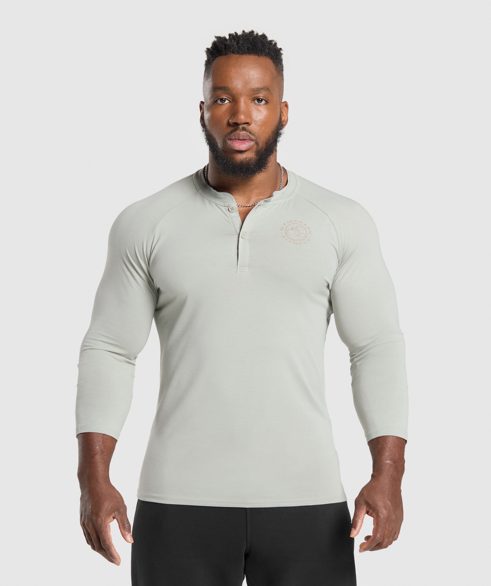 Gymshark Legacy Henley Stone Grey