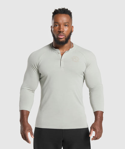 Gymshark Legacy Henley Stone Grey
