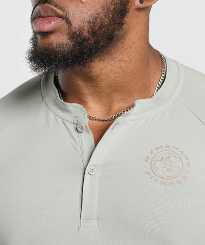 Gymshark Legacy Henley Stone Grey