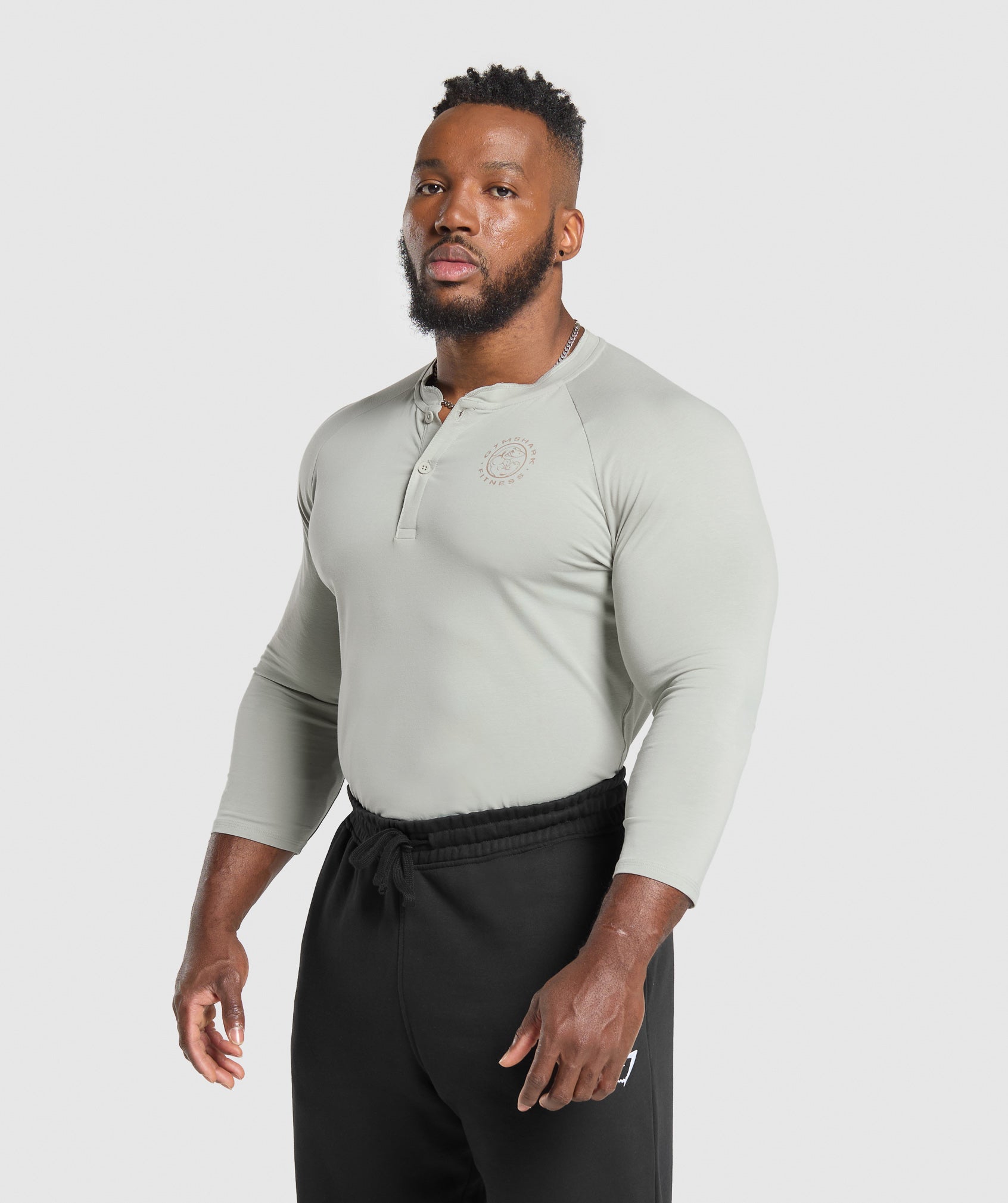 Gymshark Legacy Henley Stone Grey