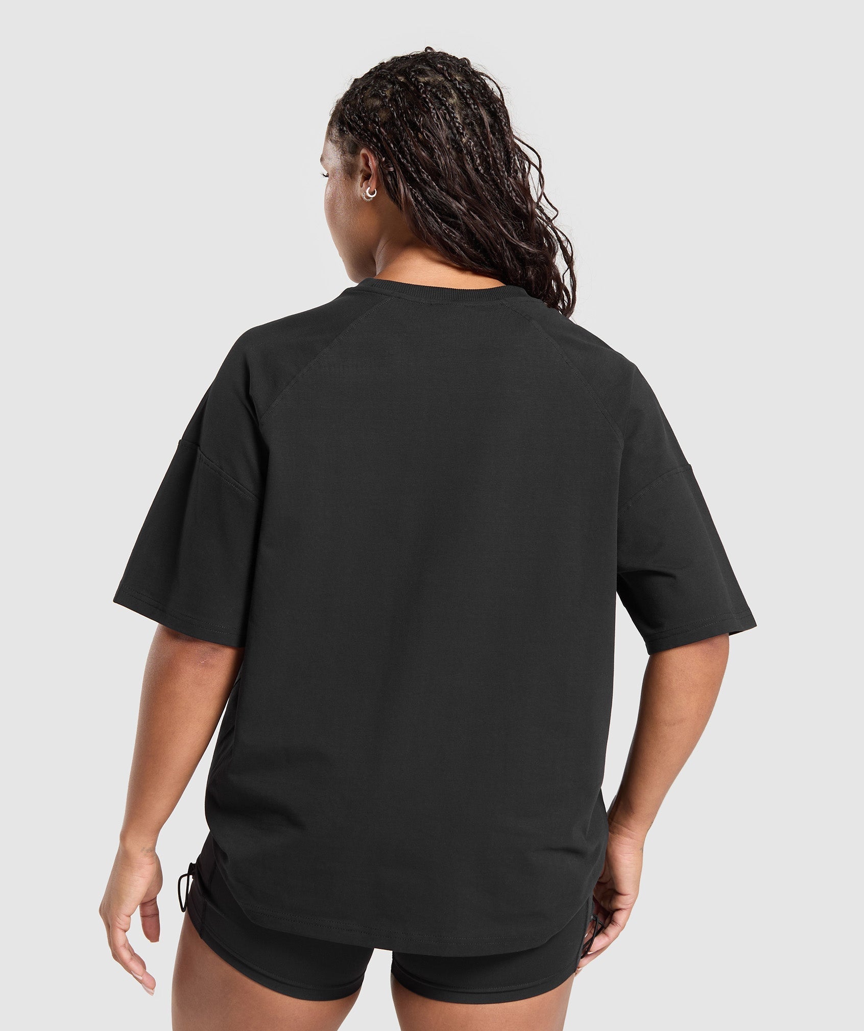 Women's Gymshark Legacy Logo Oversized T-Shirt Black