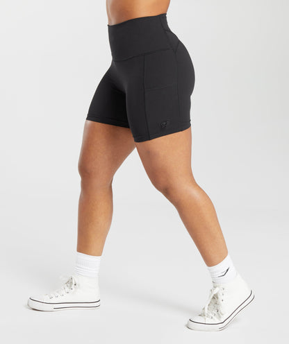 Women's Gymshark Legacy Logo Tight Shorts Black