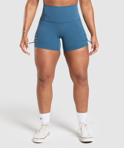 Women's Gymshark Legacy Logo Tight Shorts Success Blue