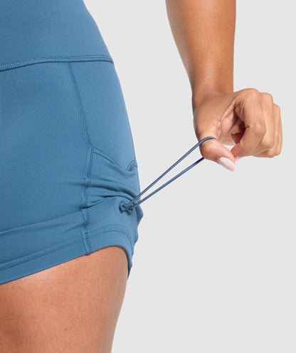 Women's Gymshark Legacy Logo Tight Shorts Success Blue